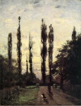 西奧多 尅萊門特 斯蒂爾 Evening, Poplars